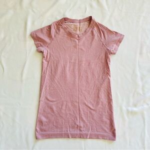 EUC Z by Zelle Small Athletic Tshirt Logo Mauve Baby Pink Gym Workout Track Walk